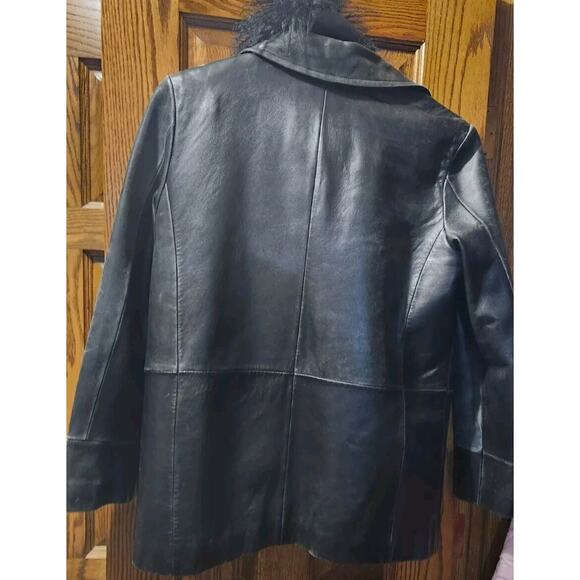 Vintage London Fog Soft Leather Black Women’s Coat Lined Size Med - Picture 4 of 7